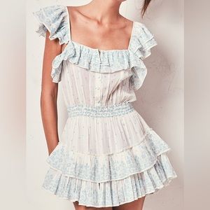 Loveshackfancy Marina Dress in Bonnet, size XS